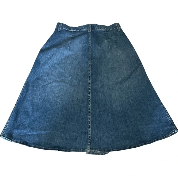 AMO Classic Blue A-Line Denim Skirt - Picture 5 of 6